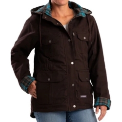 WOMEN'S SOFTSTONE DUCK BARN COAT - DARK BROWN 2X
